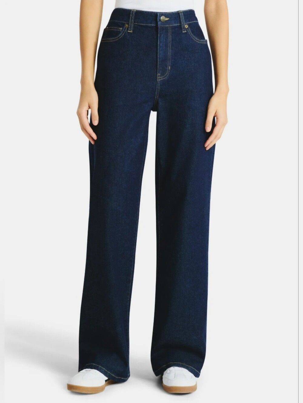 No Boundaries High Rise Baggy Wide Leg Jeans Dark Wash 32” Inseam NWT